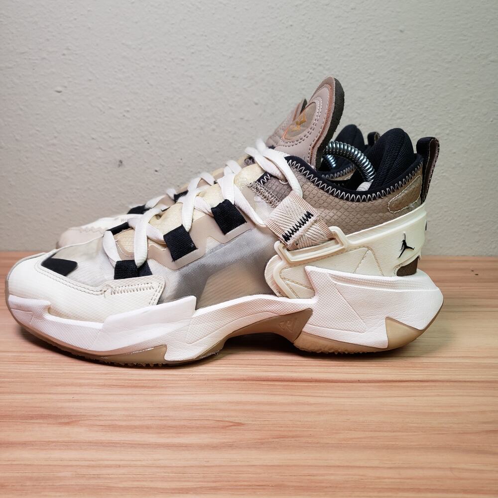 Nike Air Jordan Kid Size 7Y Why Not .5 Basketball Shoes Coconut Milk Cream Black